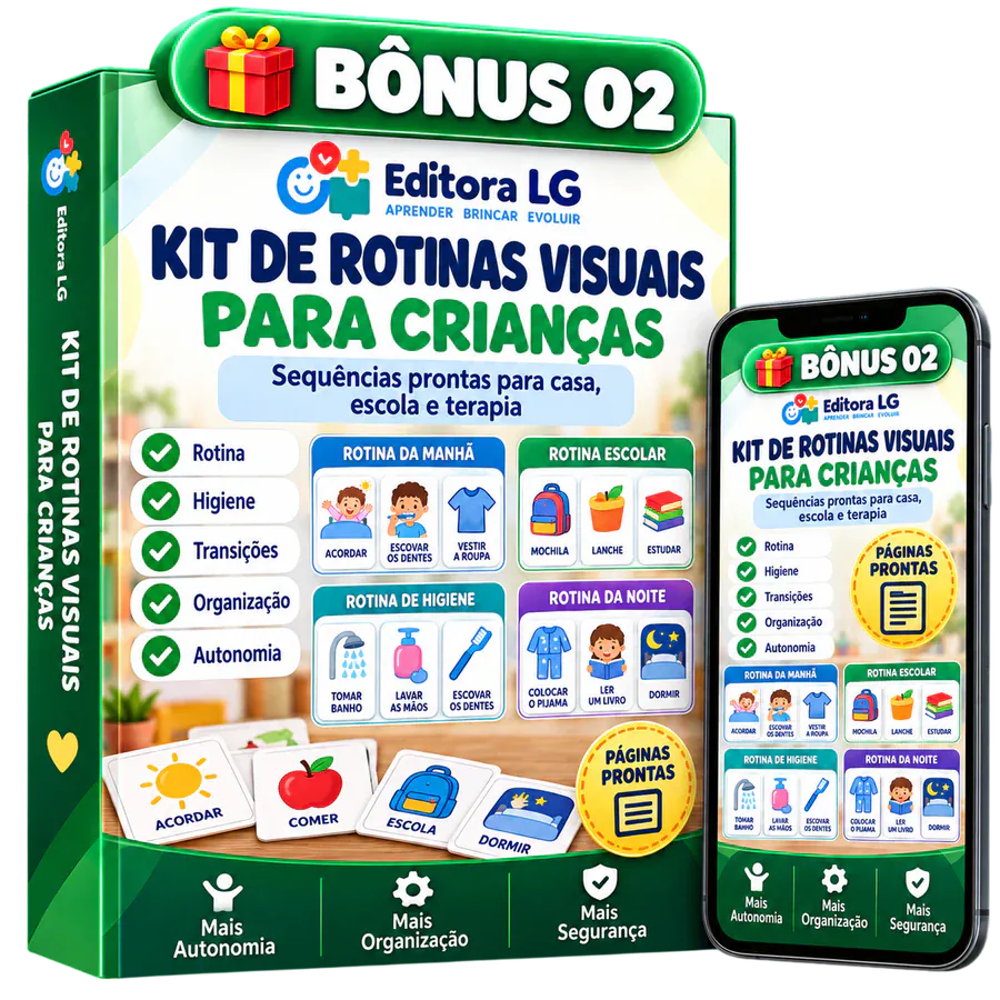 Mockup Bônus 2 — Kit de Rotinas Visuais para Crianças